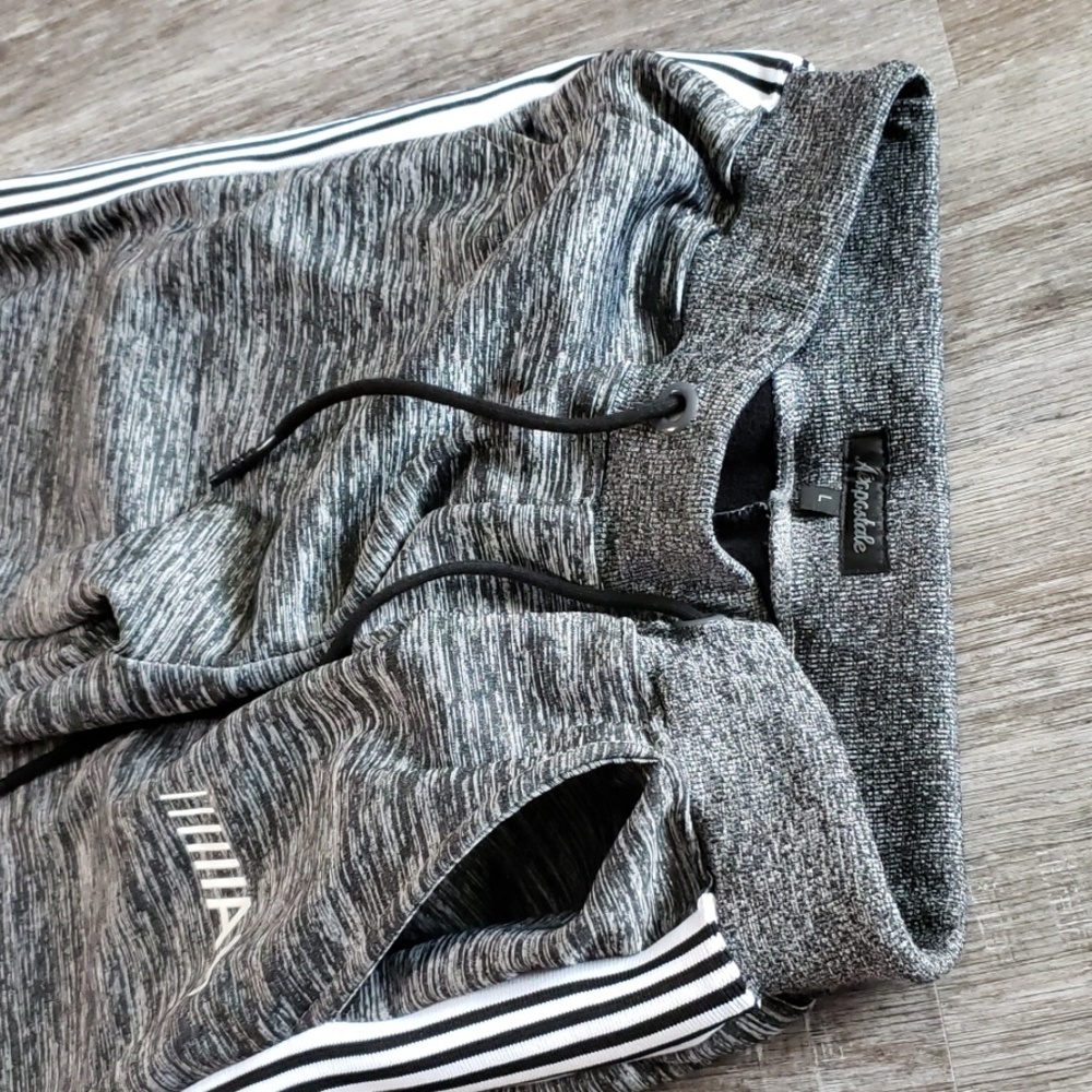 Aeropostale gray black stripe jog pants L - Picture 2 of 4